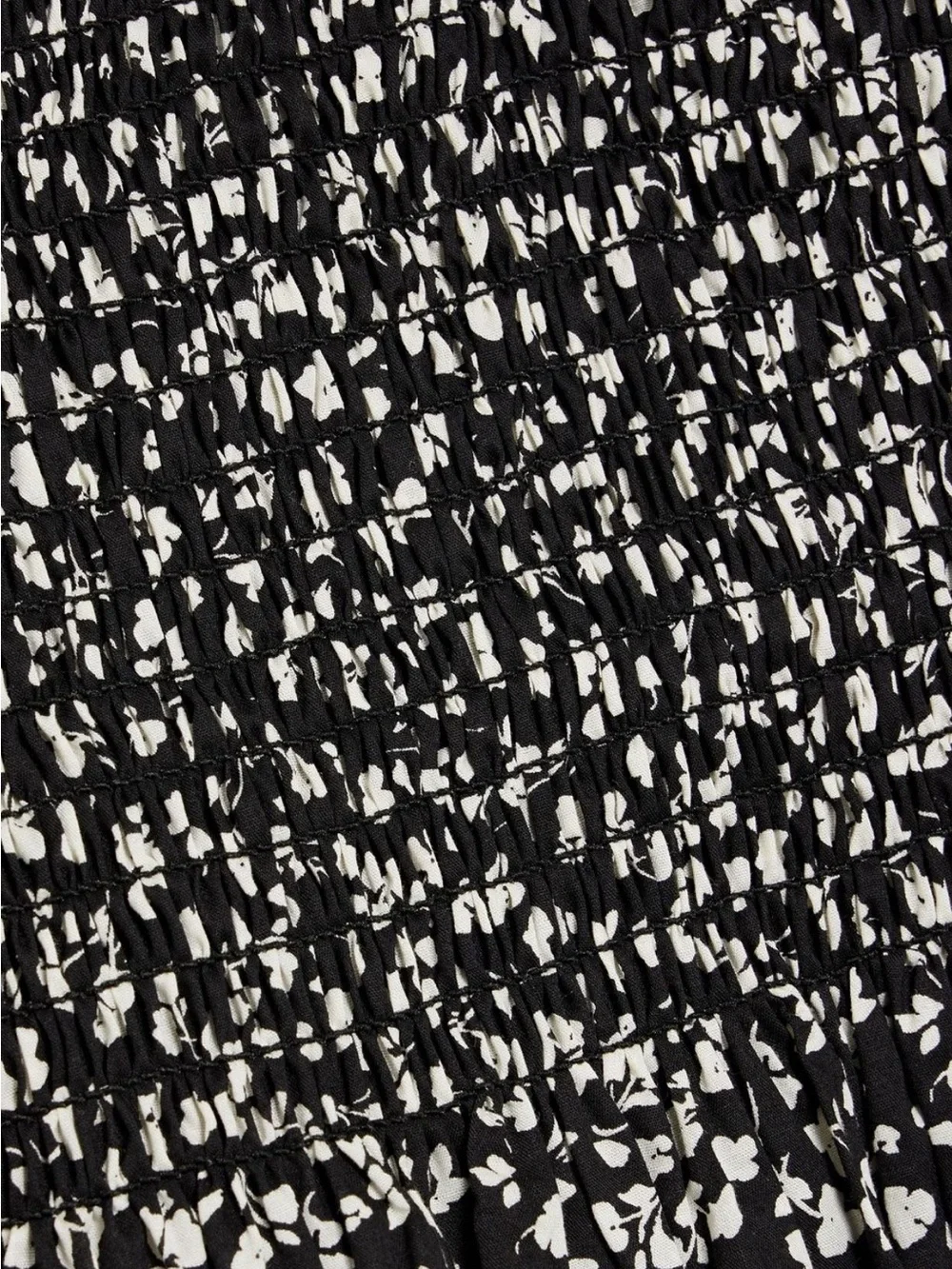 Solid & Striped Smocked Puff-Sleeve Maxi Dress in Black Floral NWT - Picture 4 of 10